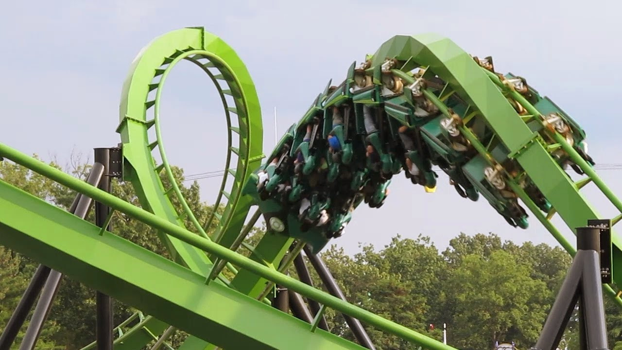 Green Lantern Roller Coaster (off ride) Six Flags Great Adventure