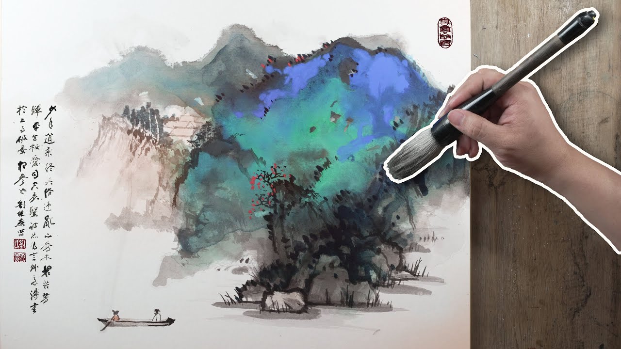 Daily Challenge #95 / Chinese Painting / Ink-Splashed Mountains