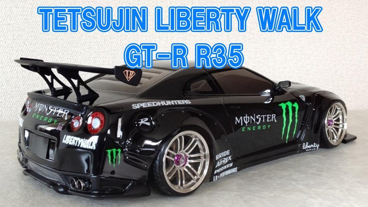 Tetsujin LIBERTY WALK NISSAN GT-R R35 Monster Energy - YouTube