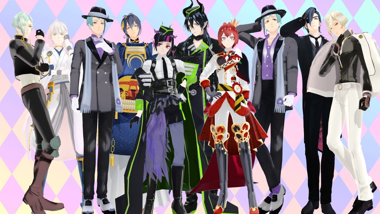 MMD刀剣乱舞・MMDツイステ】キャットアイメイク【三日月・鶴丸・燭台切