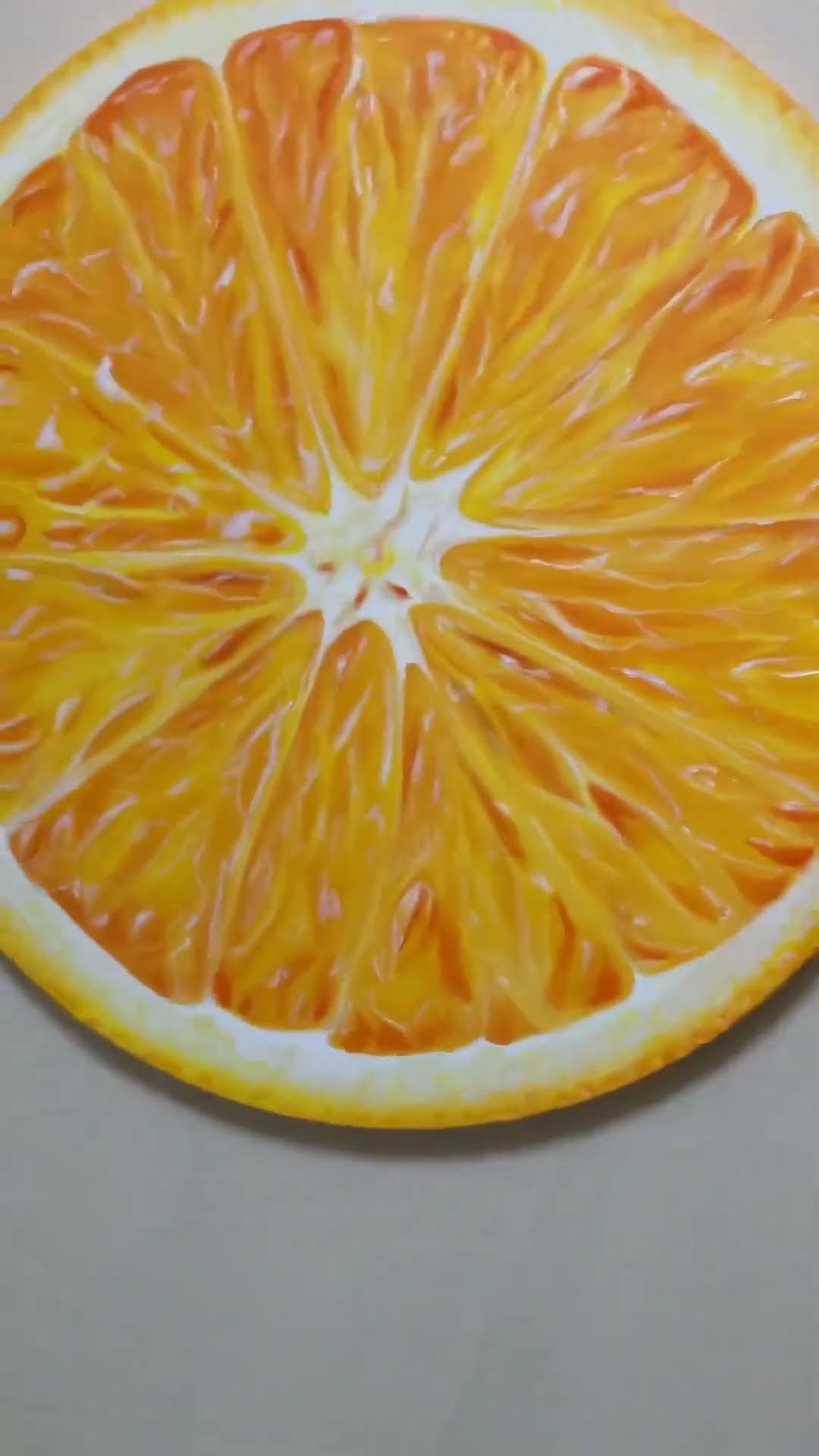 アクリル絵の具でリアルなオレンジ描いた #painting #art #shorts