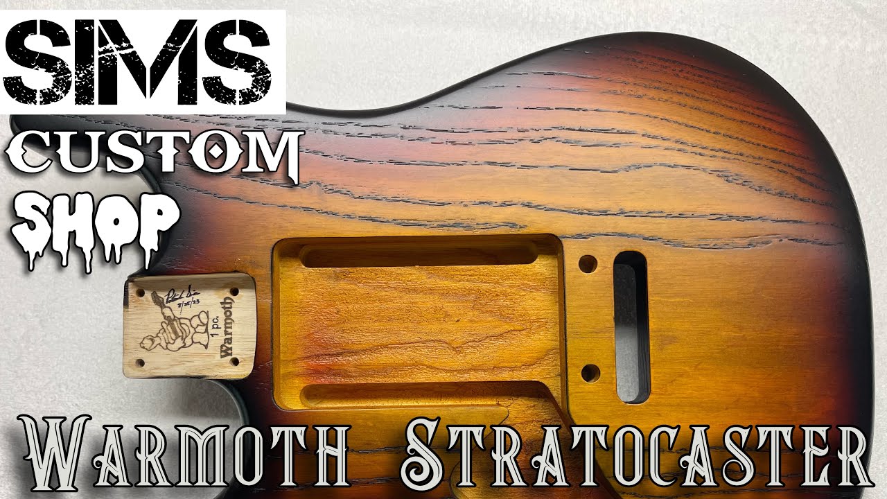 Left handed Warmoth Stratocaster Guitar - Swamp Ash - 3 Tone