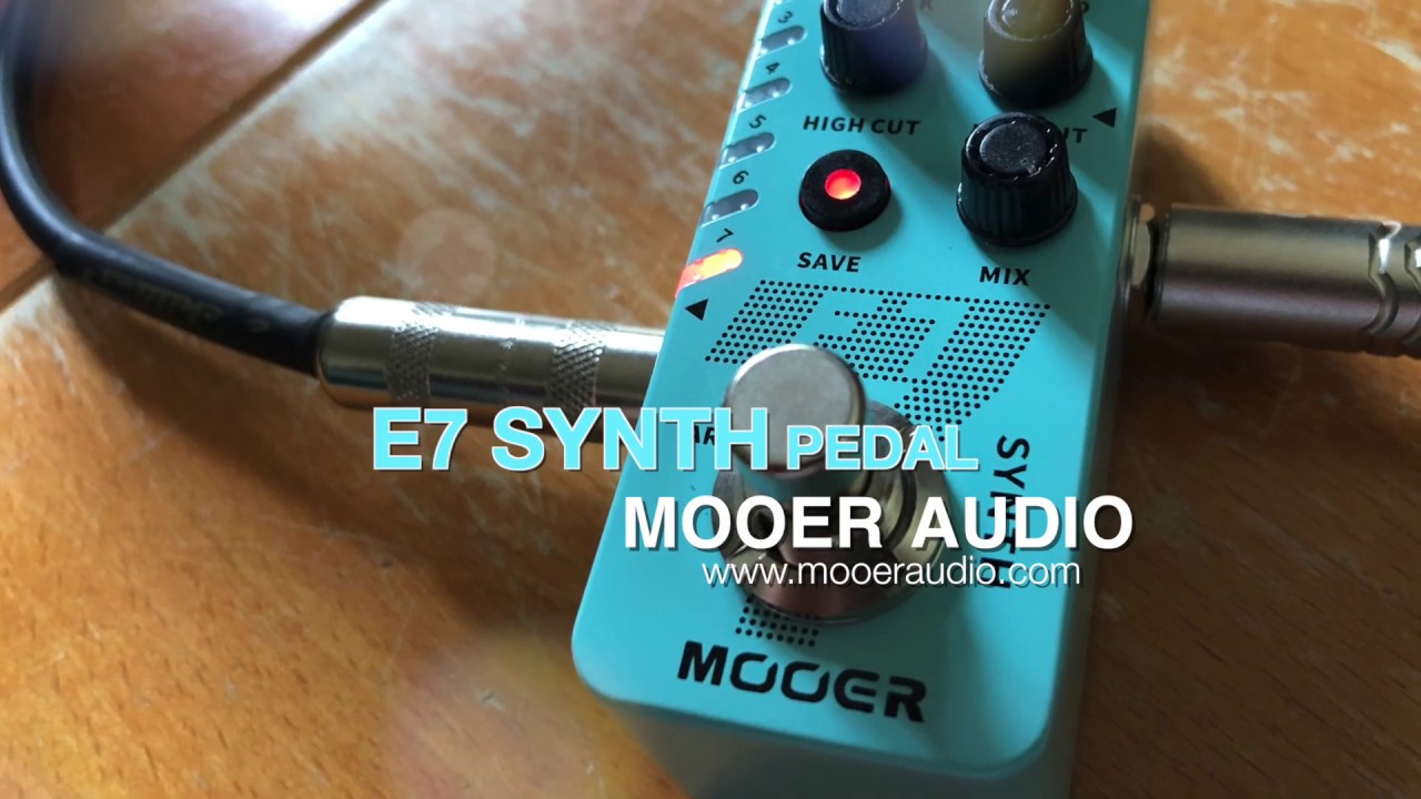 MOOER E7 - 7種類のギターシンセ・トーンとアルペジエイターを搭載した