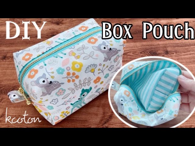 Make it with scraps♡] How to make a zipper pouch (with lining and