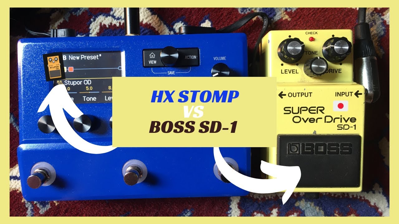 Line6 Helix HX Stomp Stupor OD 🎧 Vs 🎧 BOSS Super Overdrive SD-1