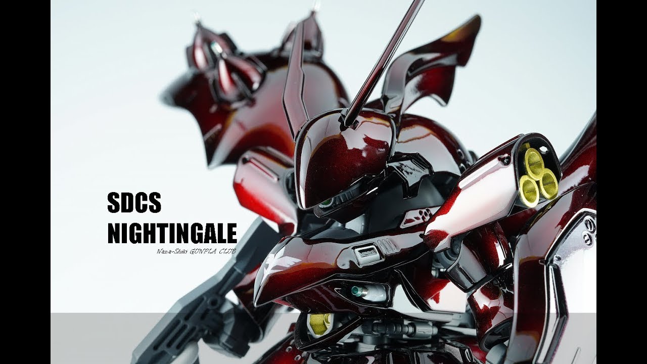 ガンプラ全塗装:SDCSナイチンゲール キャンディ塗装光沢仕上げ