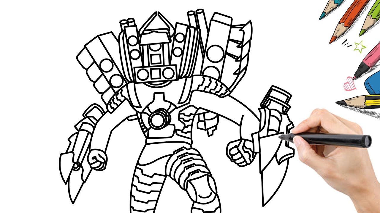 タイタンスピーカーマンアップグレードの描き方 - スキビディトイレ