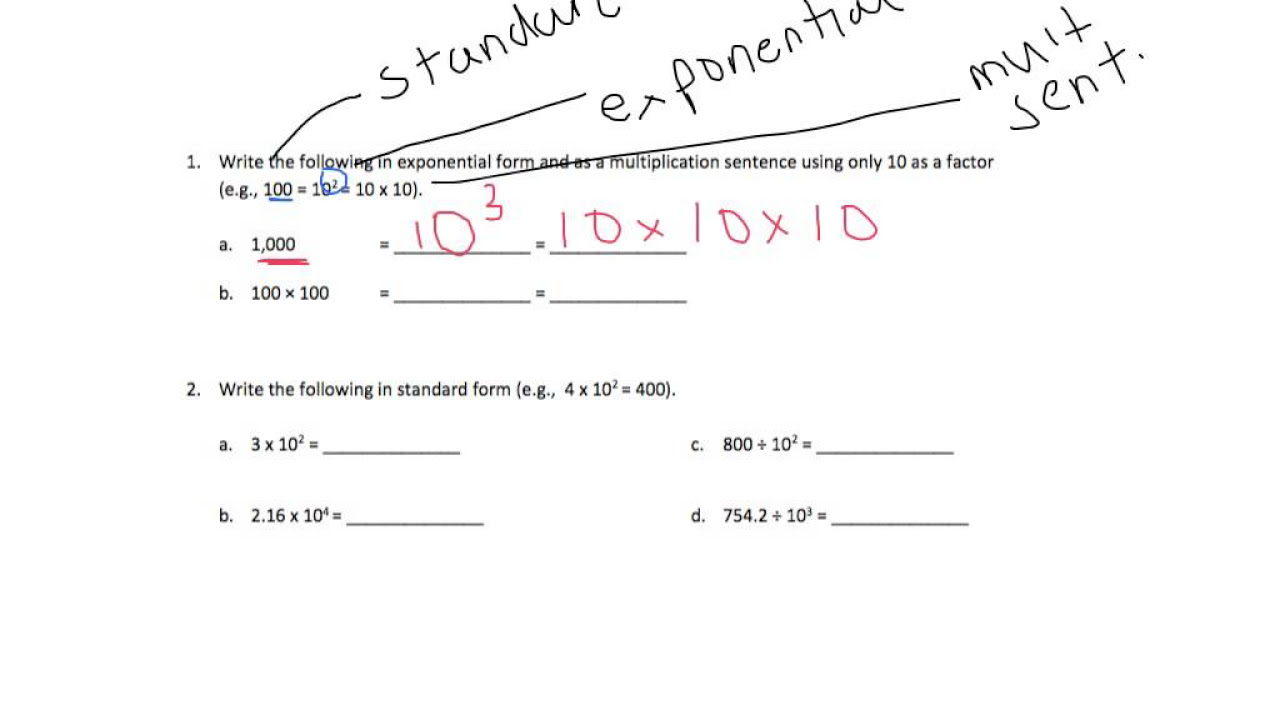 Grade 5, Module 1, Lesson 3, Exit Ticket - YouTube