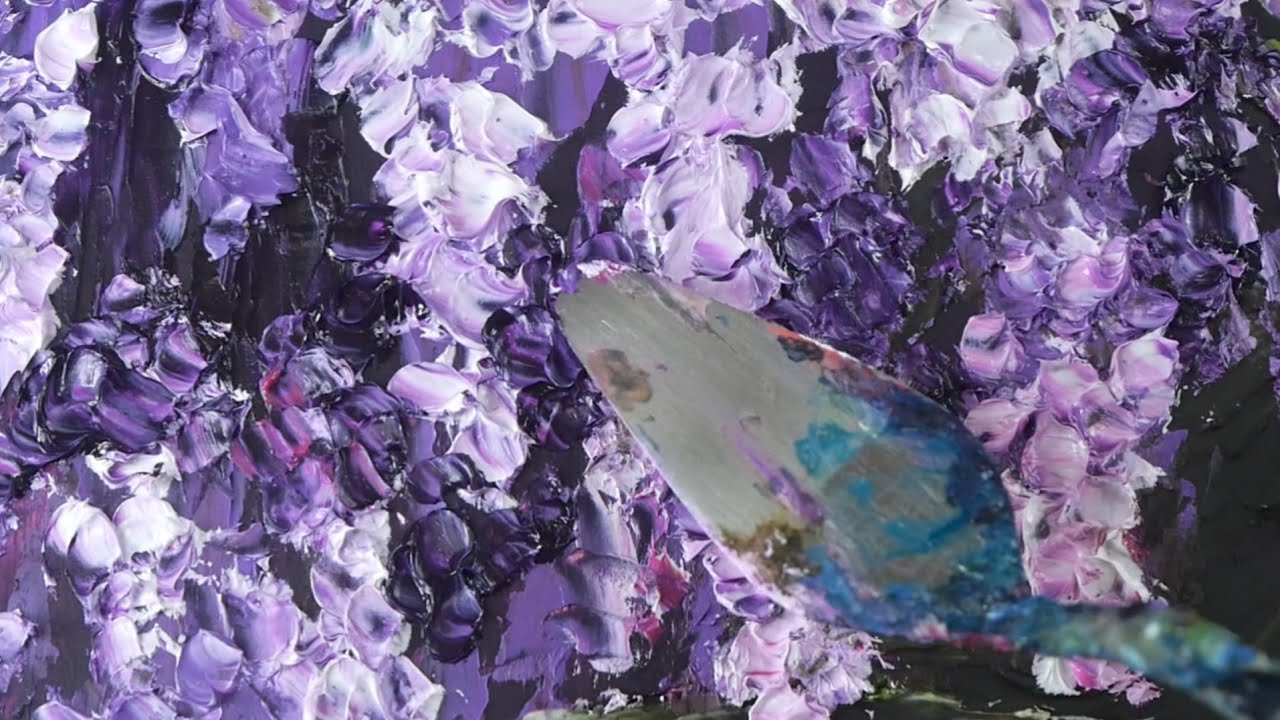 油絵】藤の花 - YouTube