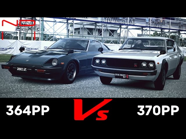 GT6) Nissan SKYLINE 2000GT-R (KPGC110) '73 vs Nissan Fairlady Z