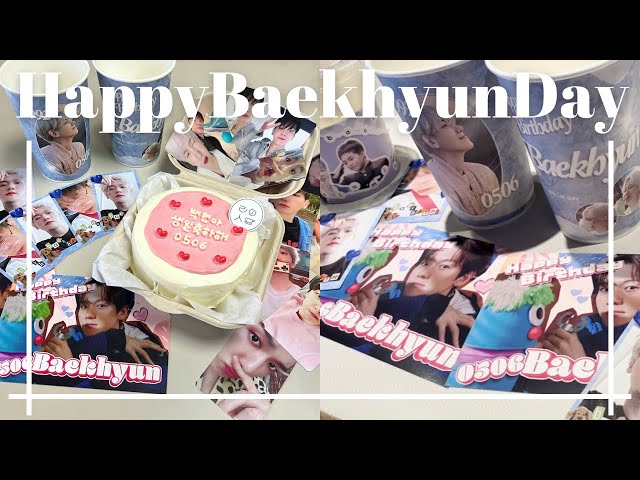 vlog#5〗Happy Baekhyun Day´-￤本人不在のセンイルパーティー￤韓国風