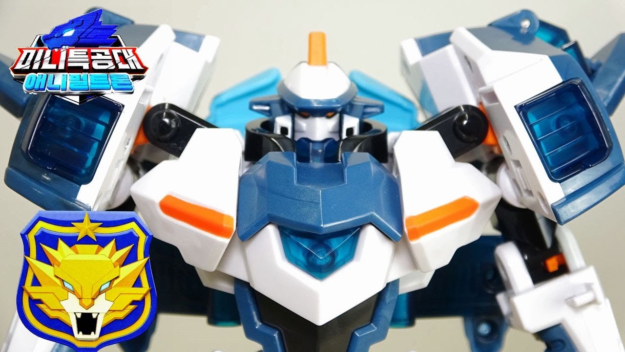 Mini Force] Jaws Cop Animal Tron Shark-shaped vehicle transformed