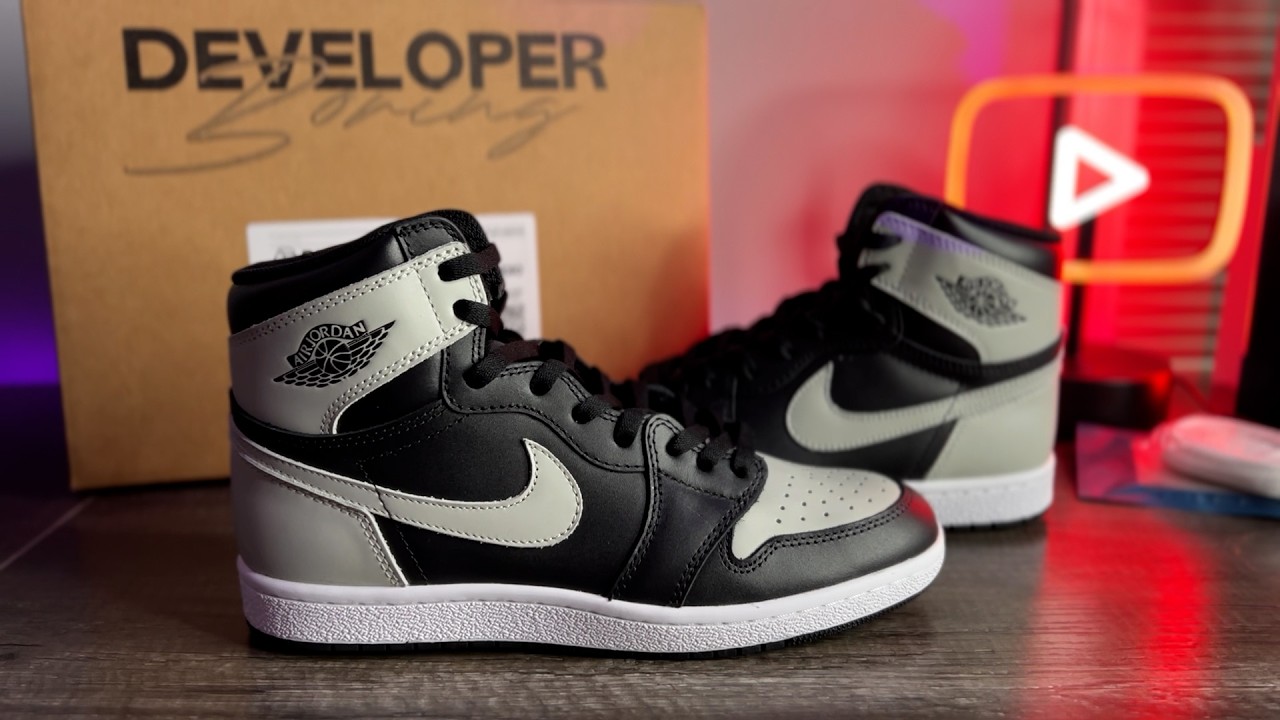 CUSTOM 1985 Air Jordan 1 High 'SHADOW' | Developer Boring - YouTube