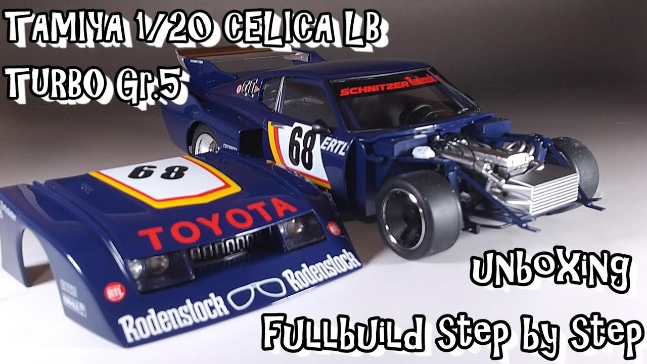 unboxing fullbuild TAMIYA 1/20 CELICA LB TURBO Gr.5 Scale Car