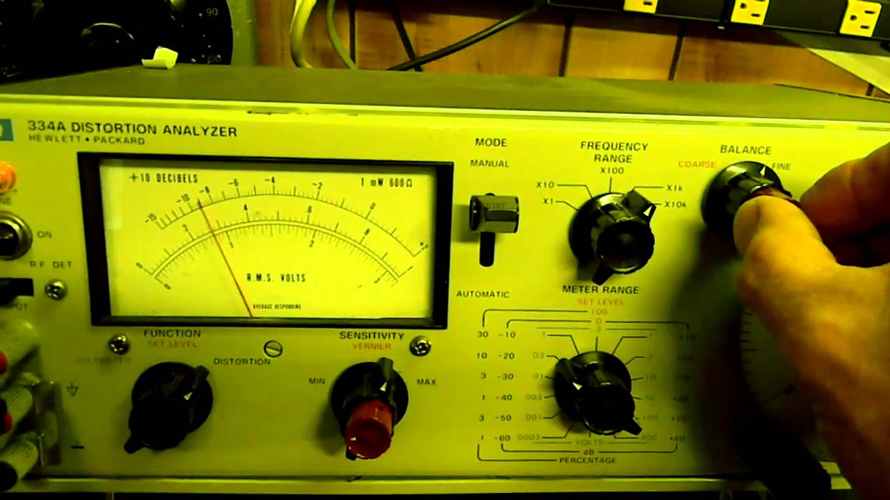 Hewlett Packard HP 334A Distortion Analyzer 2 of 2.MOV - YouTube