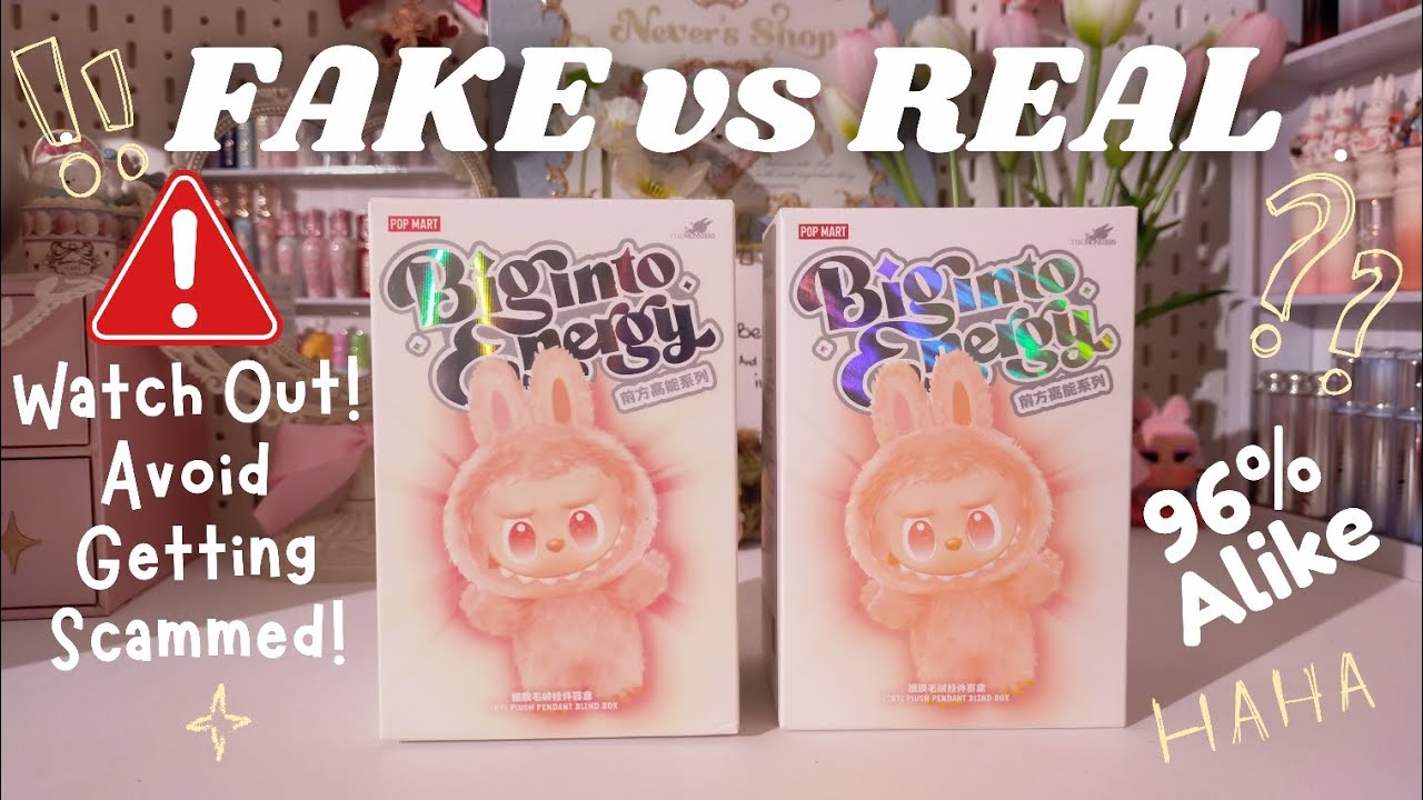 FAKE vs REAL LABUBU POPMART THE MONSTERS V3 BIG INTO ENERGY VINYL