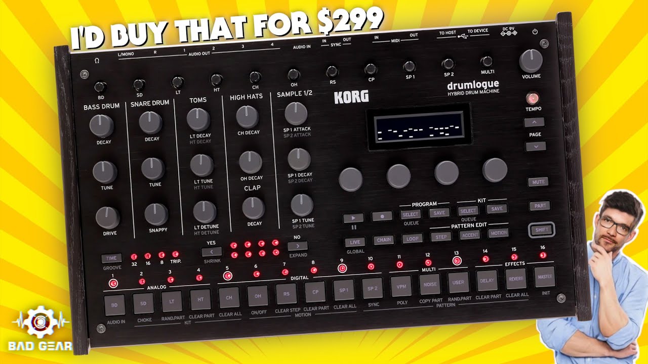 Bad Gear - Korg Drumlogue - YouTube