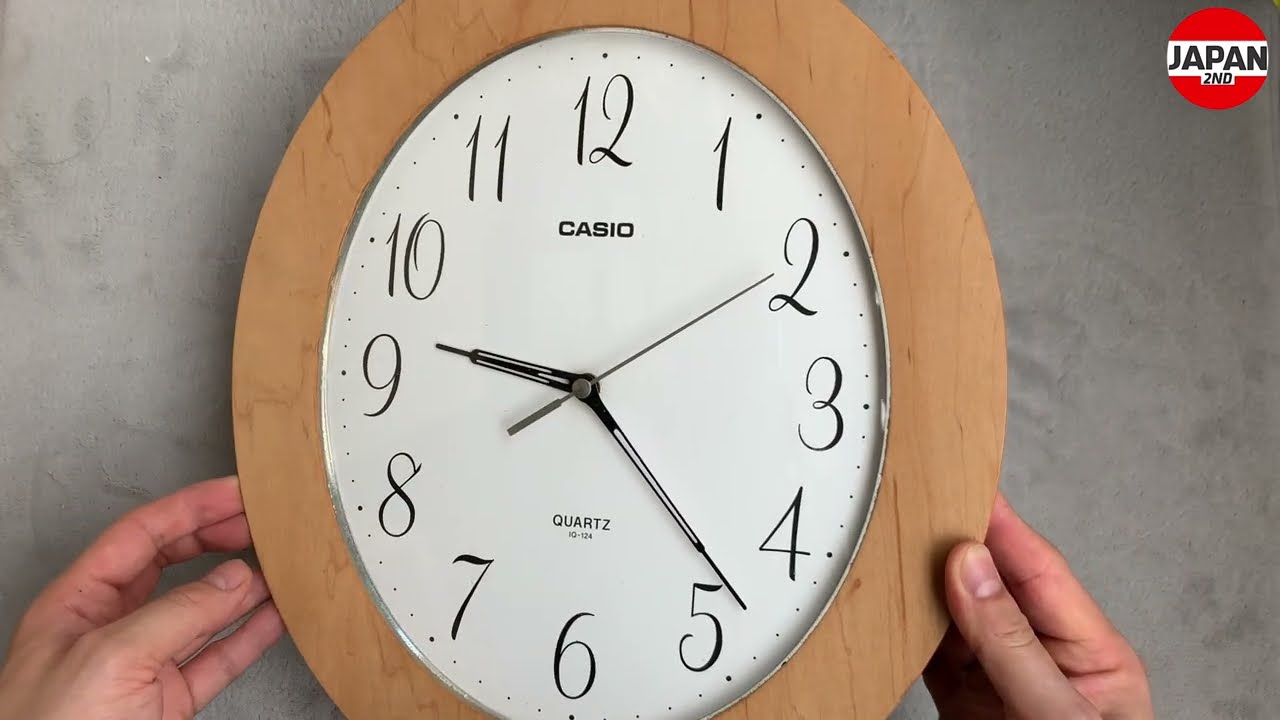 カシオ Casio Quartz IQ-124 LW111 壁掛け時計 - YouTube