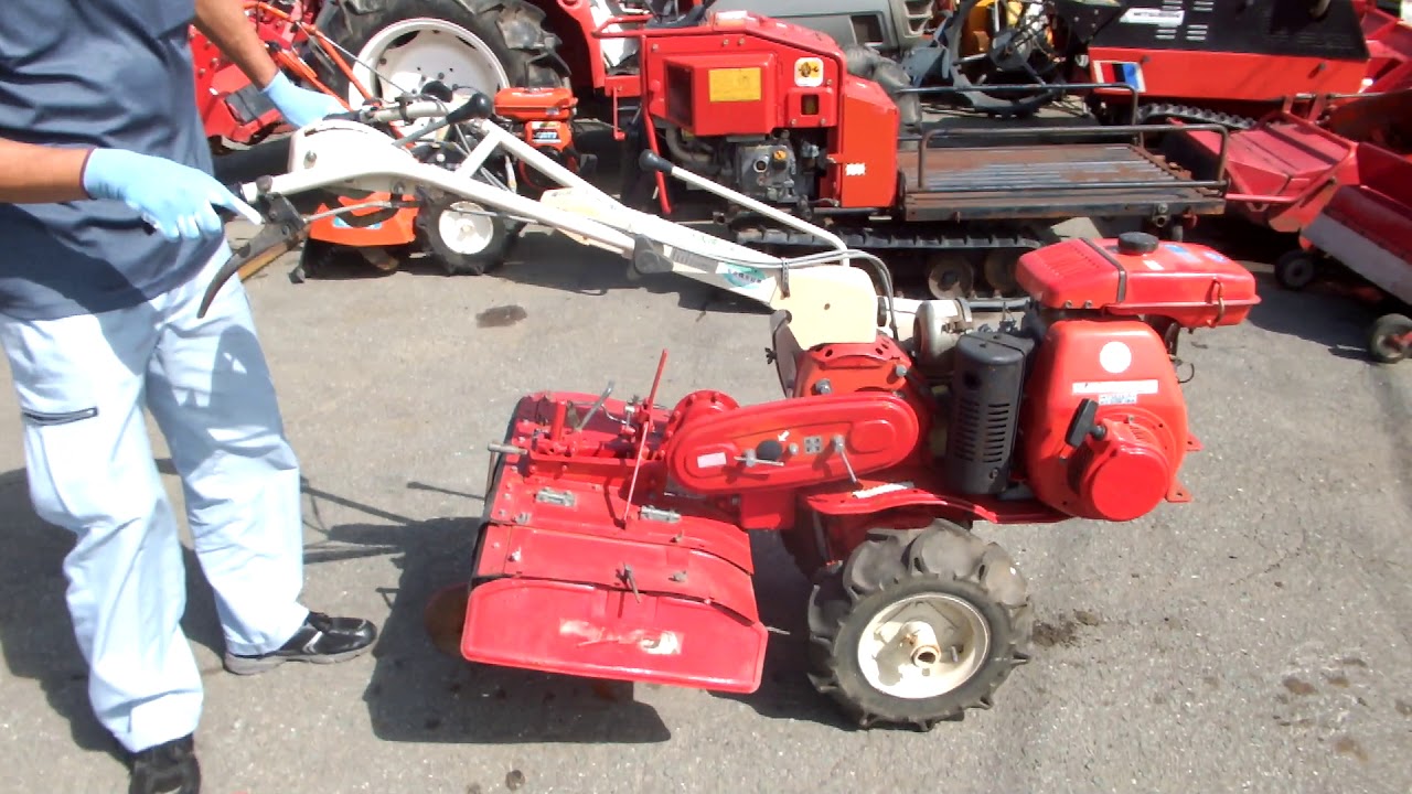 シバウラ 耕運機(管理機)SK151FH 実動 6馬力！ - YouTube