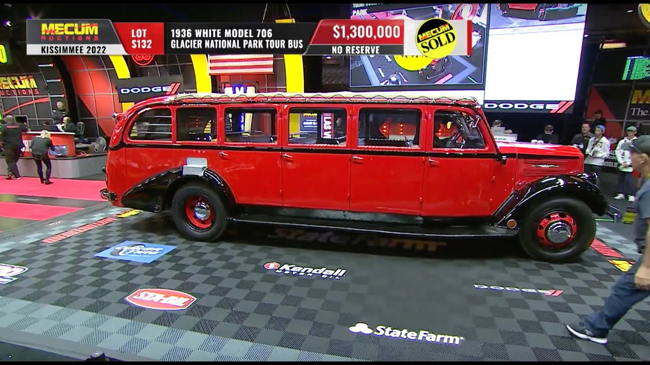 1936 White Model 706 Glacier National Park Tour Bus Sells for $1.3