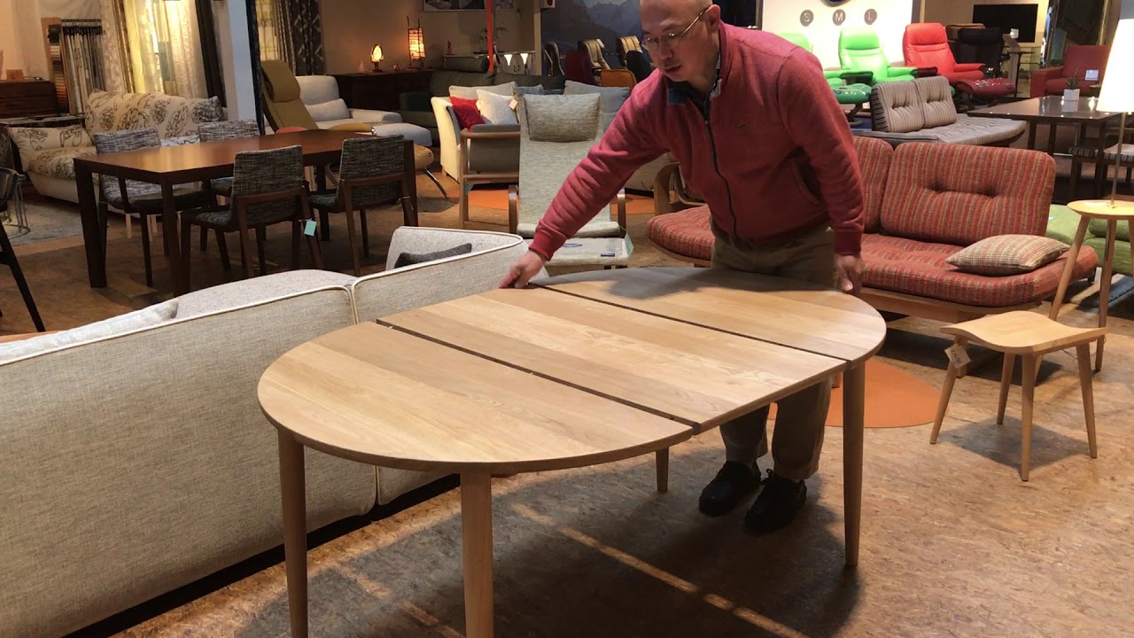 マム 伸張式ダイニングテーブル タモ材 CONDE HOUSE（カンディハウス