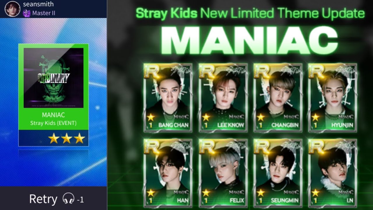 SUPERSTAR JYP NATION | STRAY KIDS - MANIAC 3 stars [hard mode