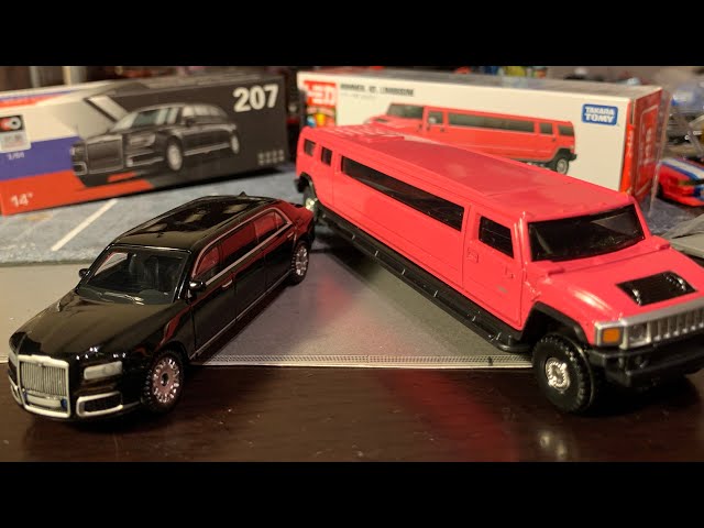 December release Tomica Limousine Hummer H2, Aurus Senat (Russian