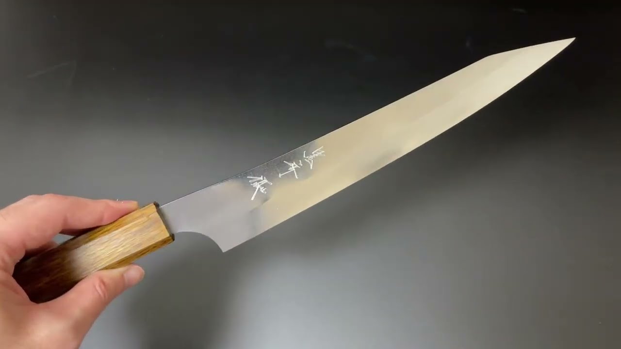 黒﨑優 Yu Kurosaki 月光 筋引包丁240mm VG XEOS鋼 樫八角柄 – ナイフ