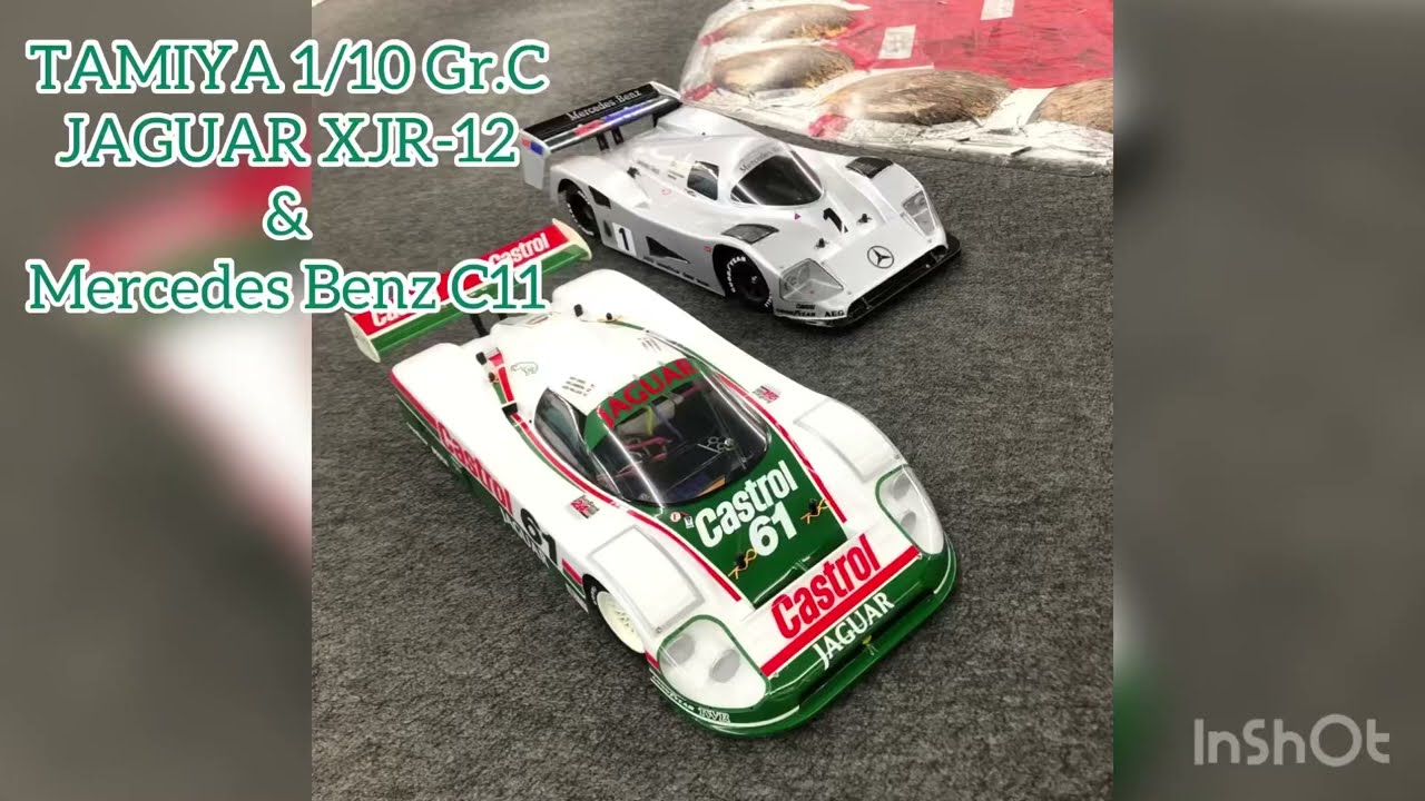タミヤ 1/10 Cカー ジャガーXJR-12 & メルセデス・ベンツC11 - YouTube