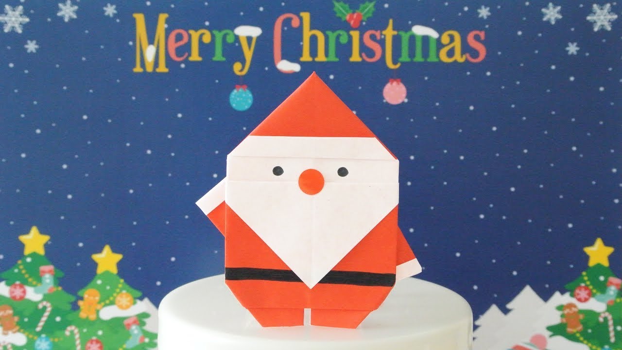 Origami] Santa Claus instructions(Using only 1 sheet) - YouTube