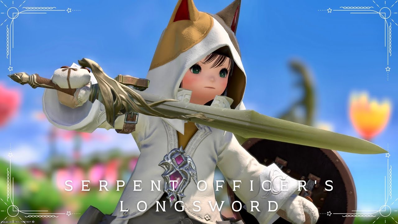 美味しそうな森の緑のナイト剣・双蛇党武器『グリダニアンオフィサー