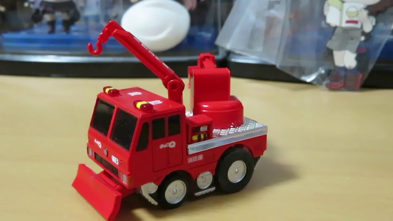 ミニカー開けてみた チョロQ消防隊2災害工作車 - YouTube