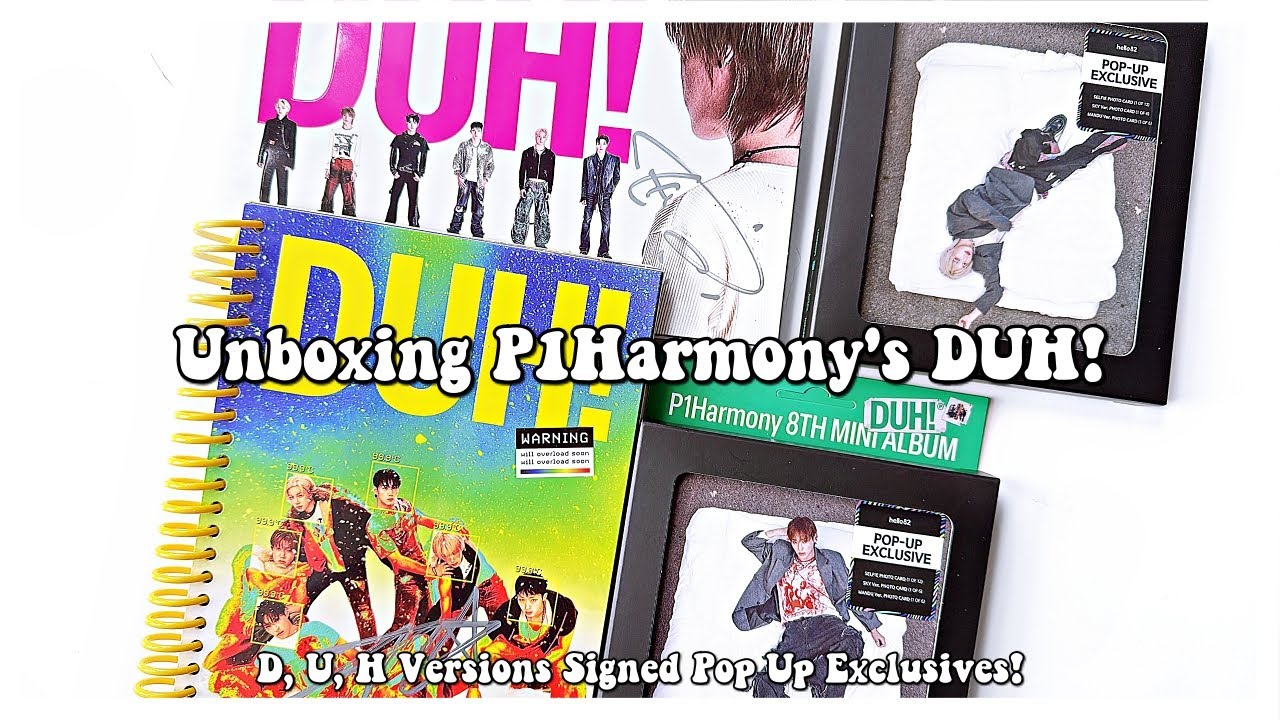 Unboxing P1Harmony's DUH! ✰ D, U, H Versions Signed Pop Up