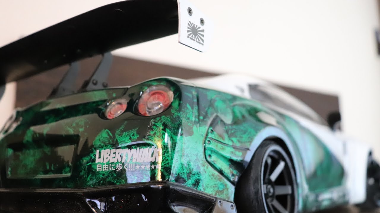 RC Drift Challenge to wrap painting Liberty Walk 【R35GTR】 - YouTube