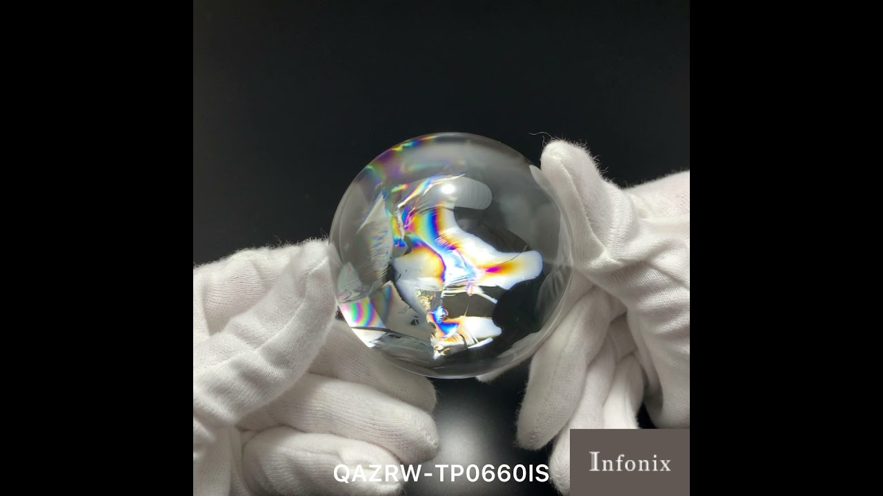 トップクォリティ]レインボー水晶玉/アイリスクォーツスフィア（丸玉