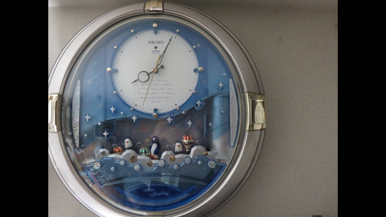SEIKO ウェーブシンフォニー RE552S からくり時計 (remake) - YouTube