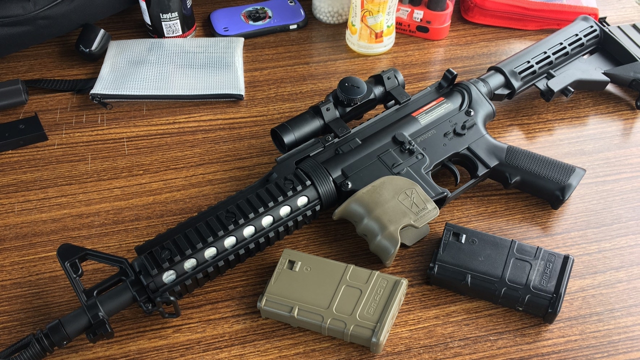 埼玉県 peacekeeper「CYMAエアコキM4&マルゼンCA870のWコンビ！！新