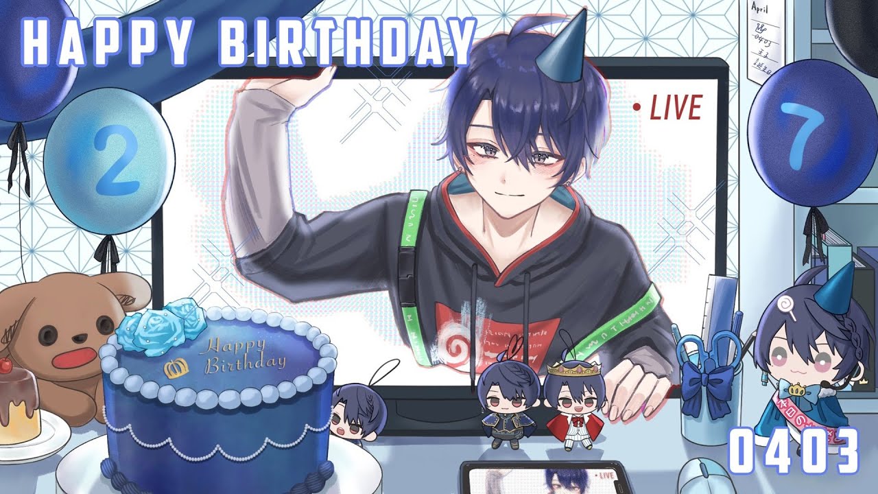 誕生日】ケーキ爆食いして告知する配信【春崎エアル/にじさんじ