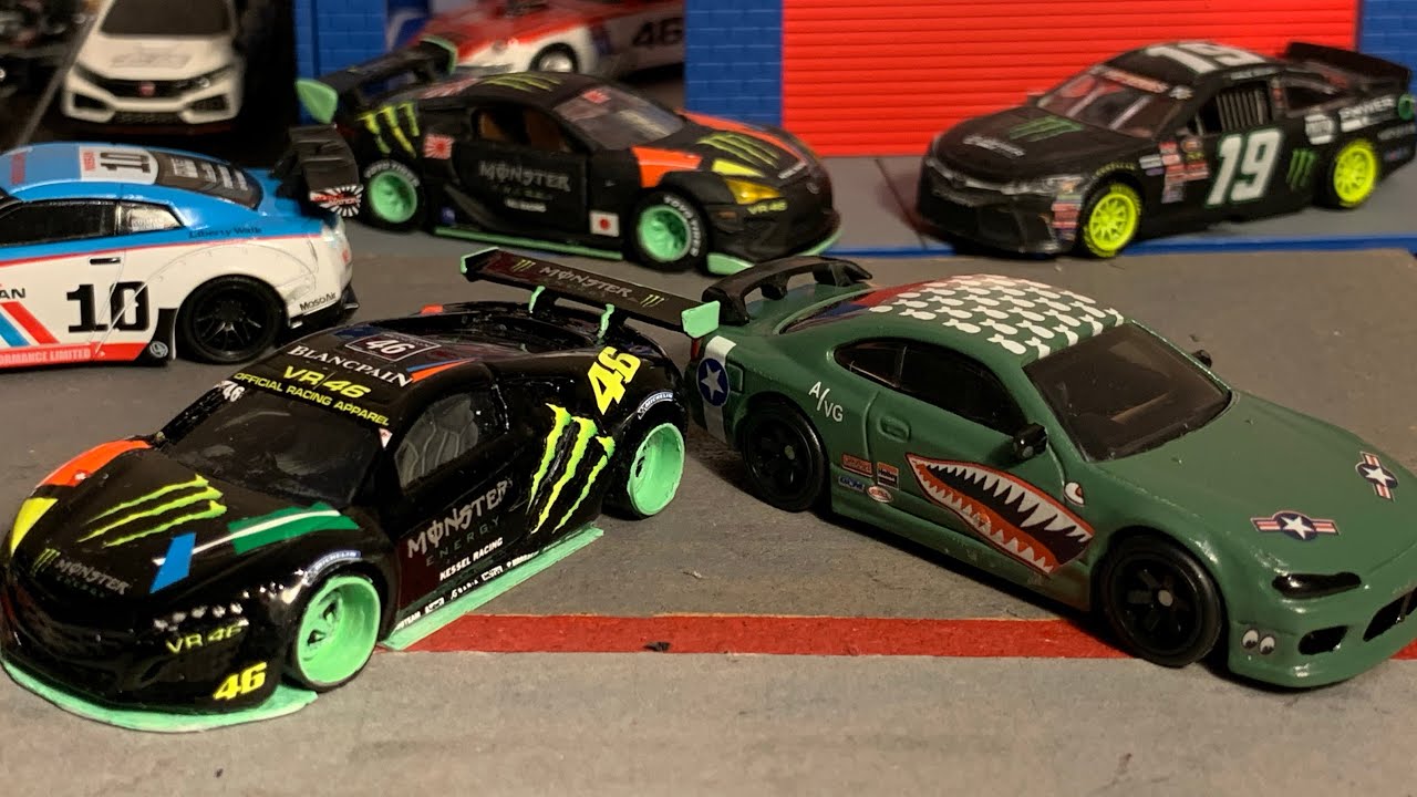 トミカ改造・ホットウィール改造 モンスター仕様NSX、戦闘機仕様S15