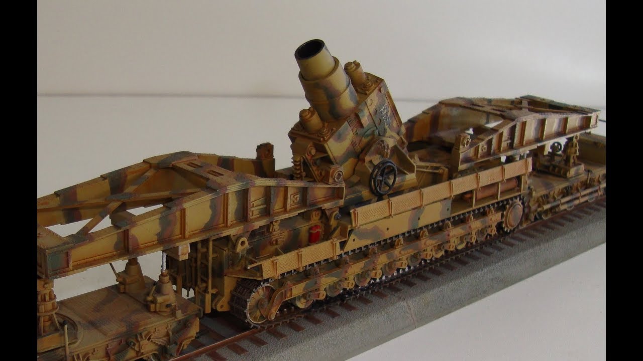 MÖRSER KARL on railway carrier Hasegawa 1/72 - YouTube