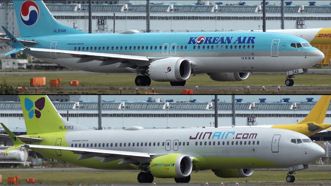 Korean Air | Jin Air | Boeing 737 MAX 8 Takeoff from NRT 16R