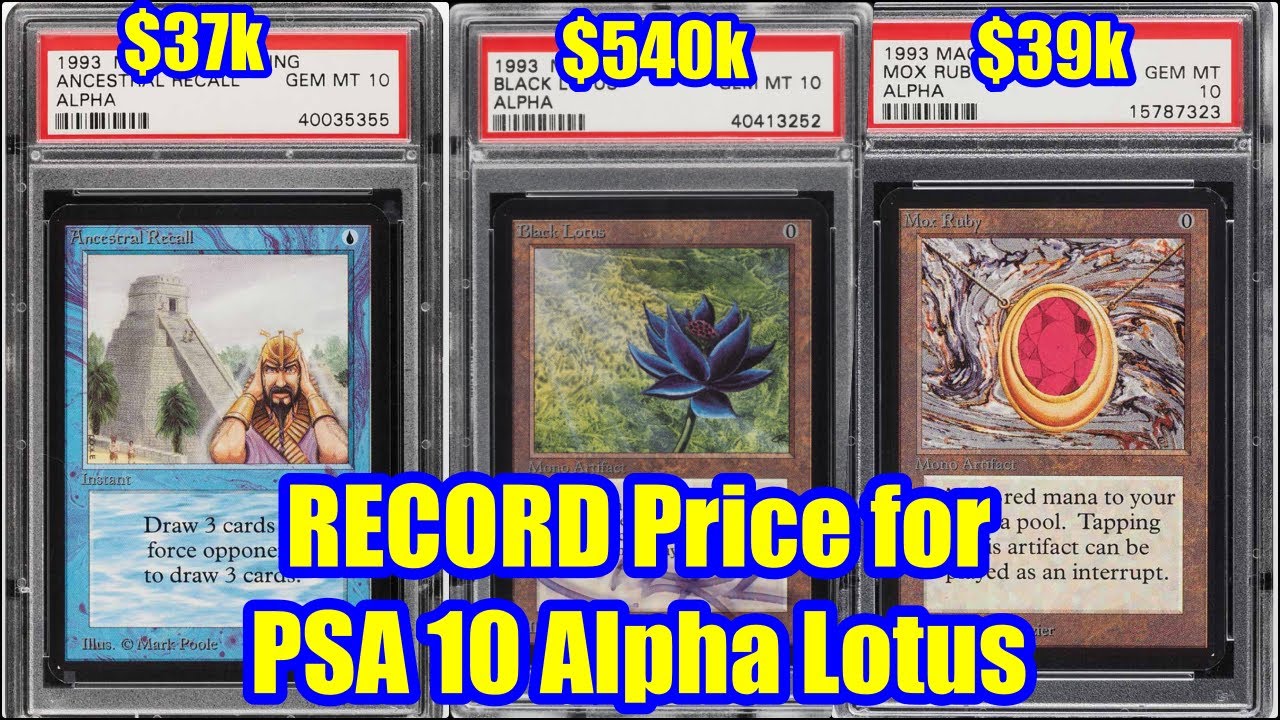 PSA 10 Alpha Lotus sells for $540,000 - YouTube