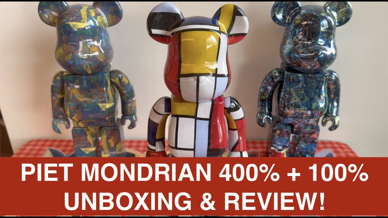 UNBOXING PIET MONDRIAN 400% BEARBRICK / ベアブリック/ 庫柏力克熊x