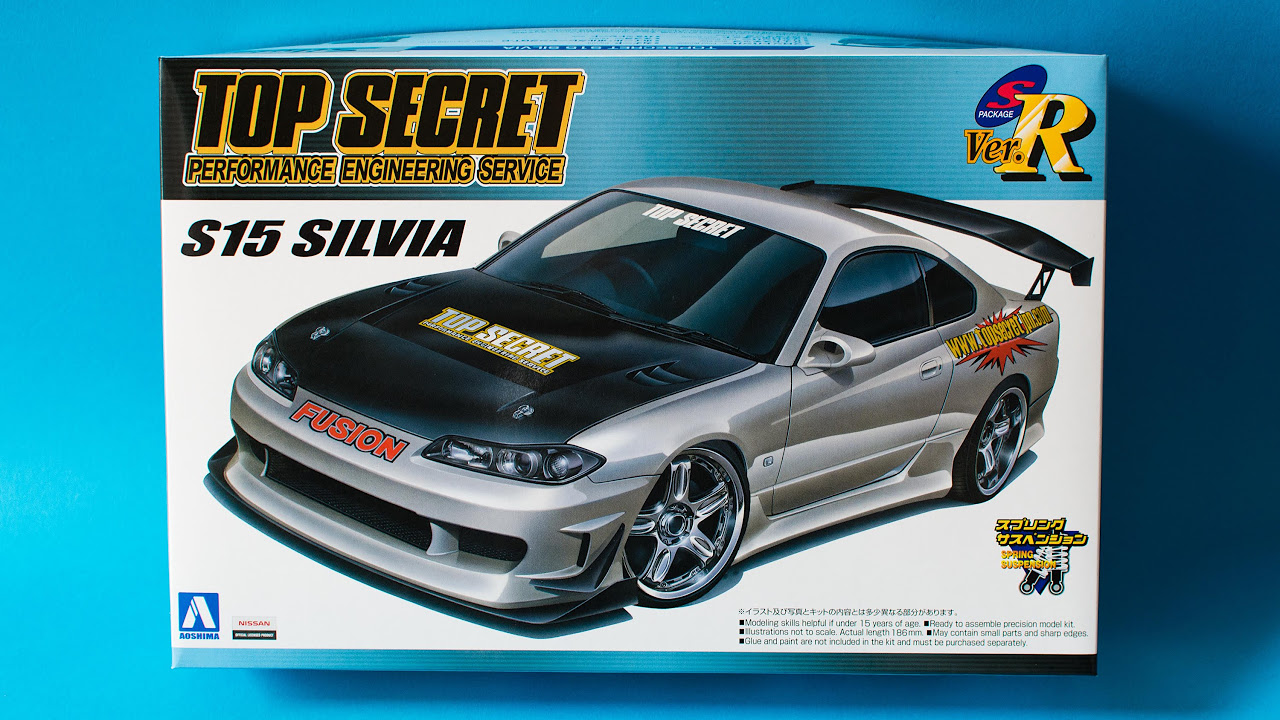 Aoshima 1/24 Top Secret Nissan Silvia S15 Model Kit Unboxing And
