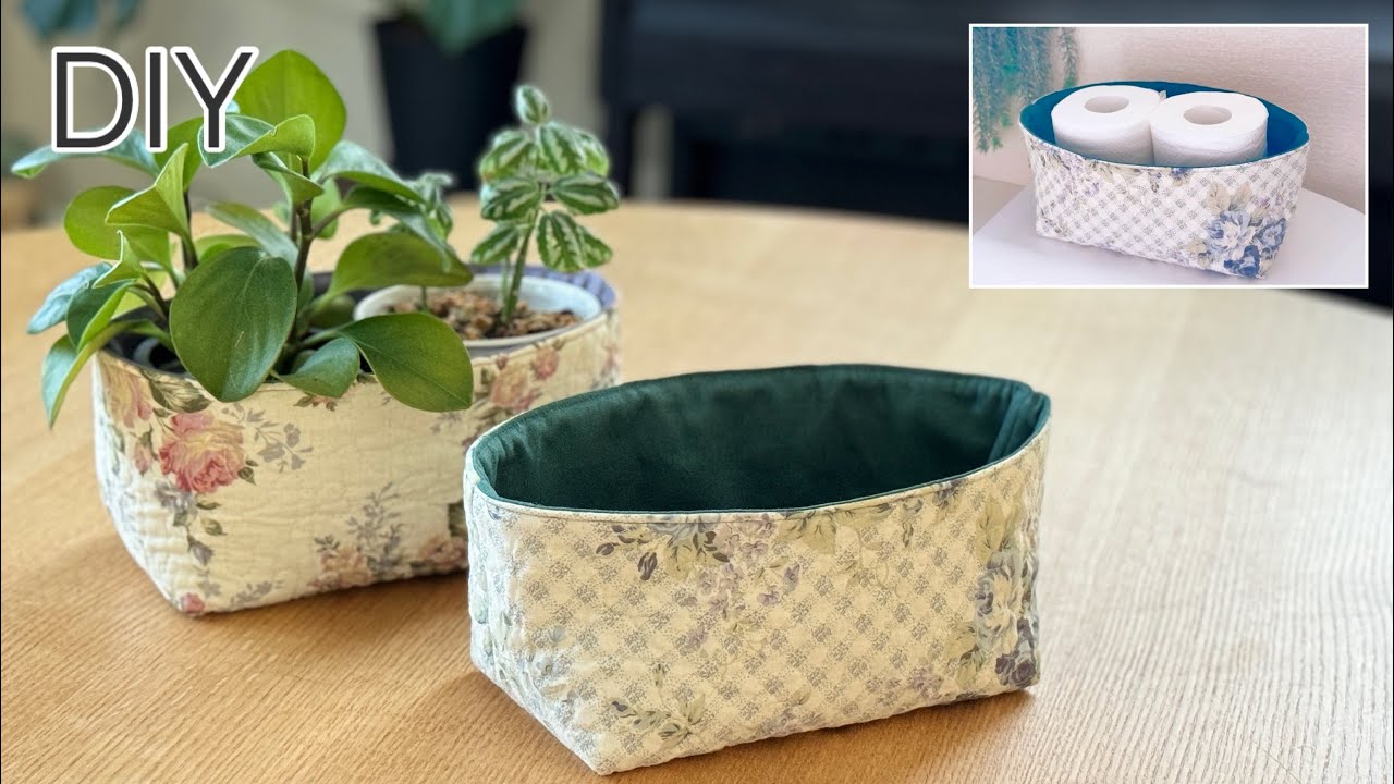 いろいろ使える布バスケット,How To Make Multipurpose Fabric Basket