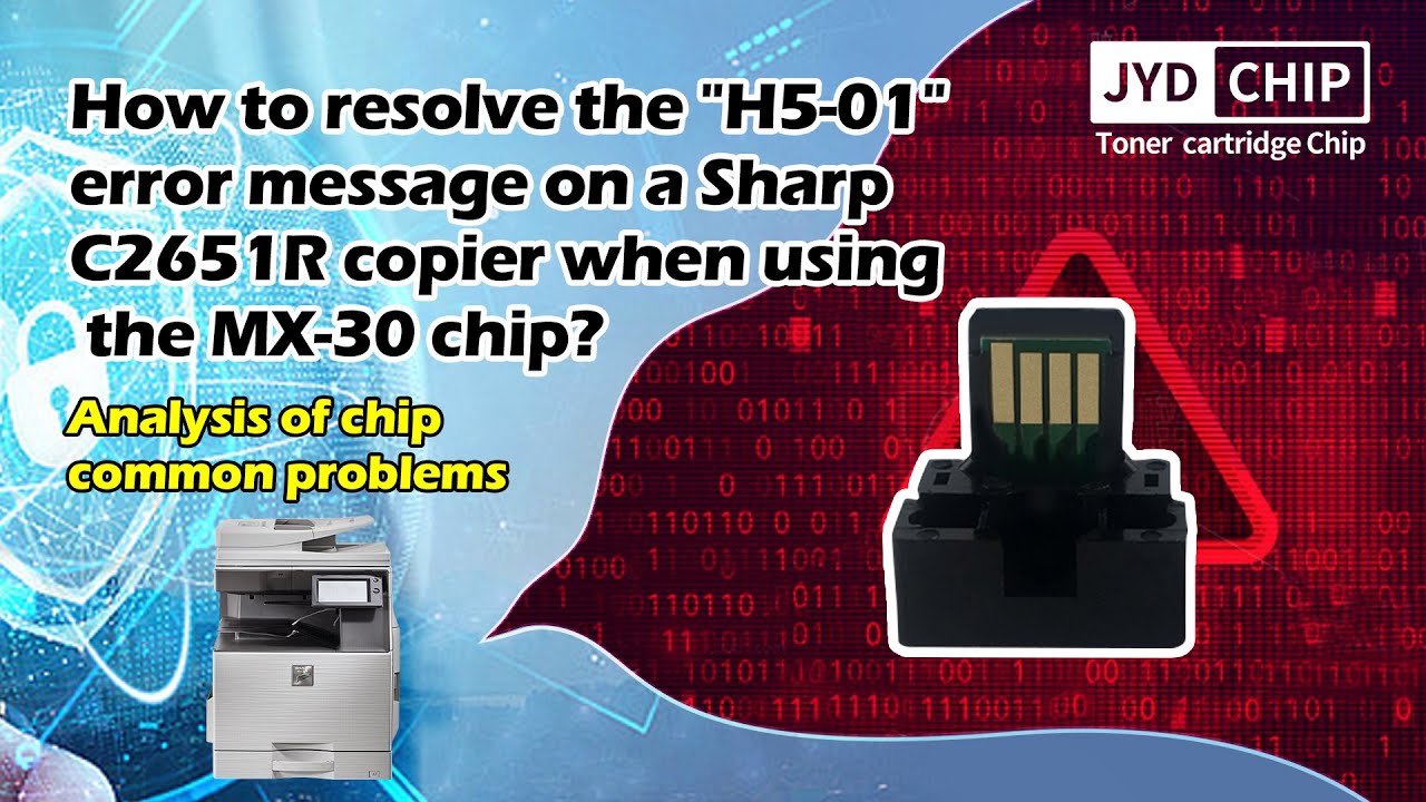 How to resolve the H5 01 error message on a Sharp C2651R copier