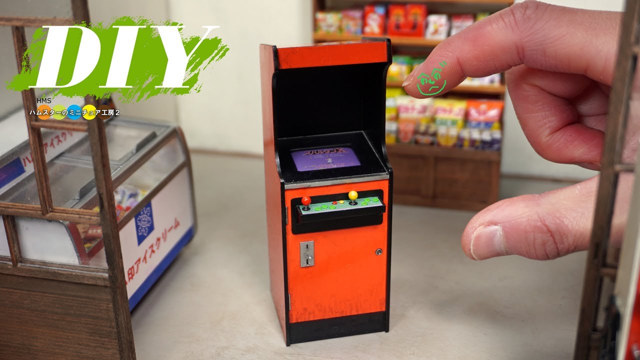 DIY Miniature mom and pop candy store #5 Upright Arcade Machine