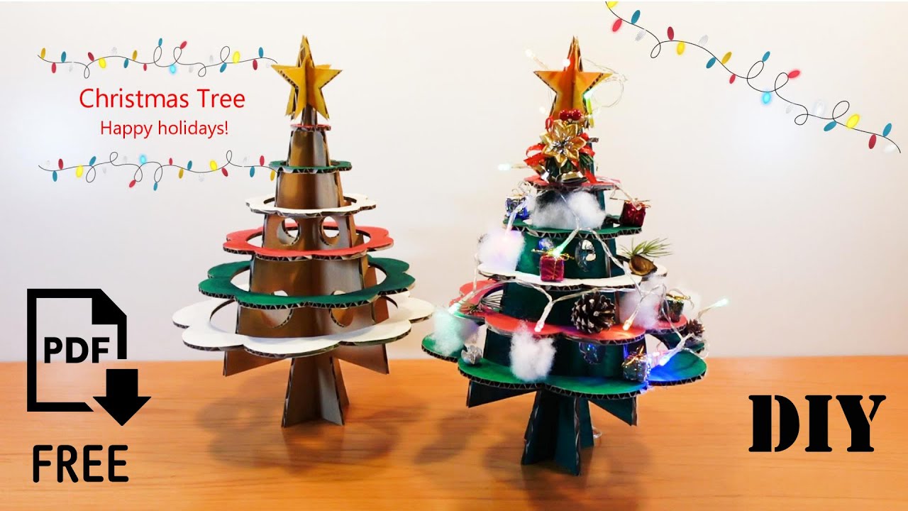 How to make a Cardboard Christmas Tree 2021 - YouTube