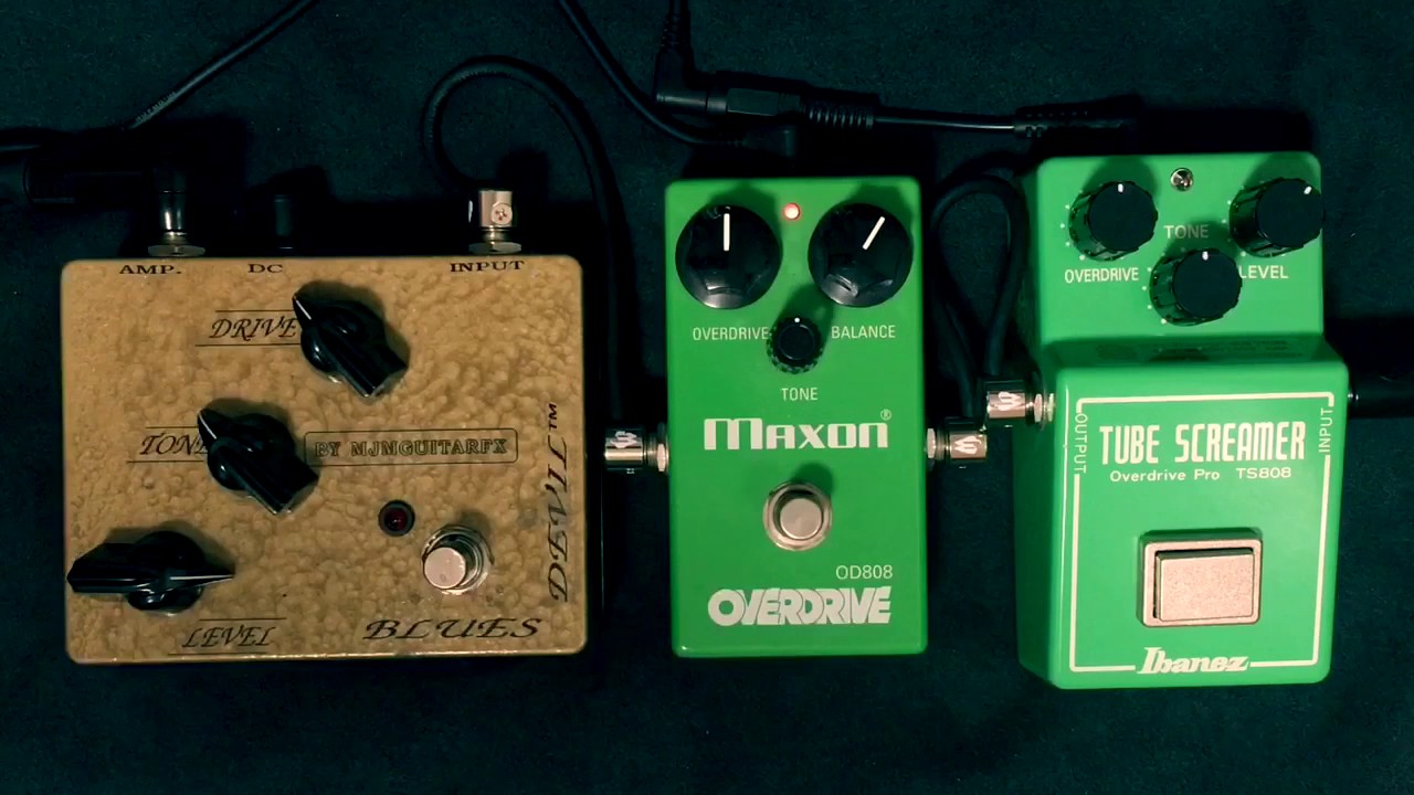 Analog.man True Vintage Mod TS808 vs Maxon OD808 vs MJM Blues