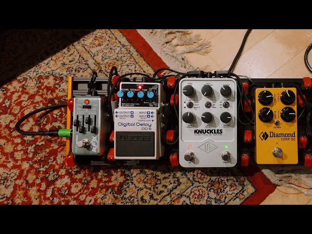 The Universal Audio UAFX Knuckles on a new Aclam pedalboard - YouTube